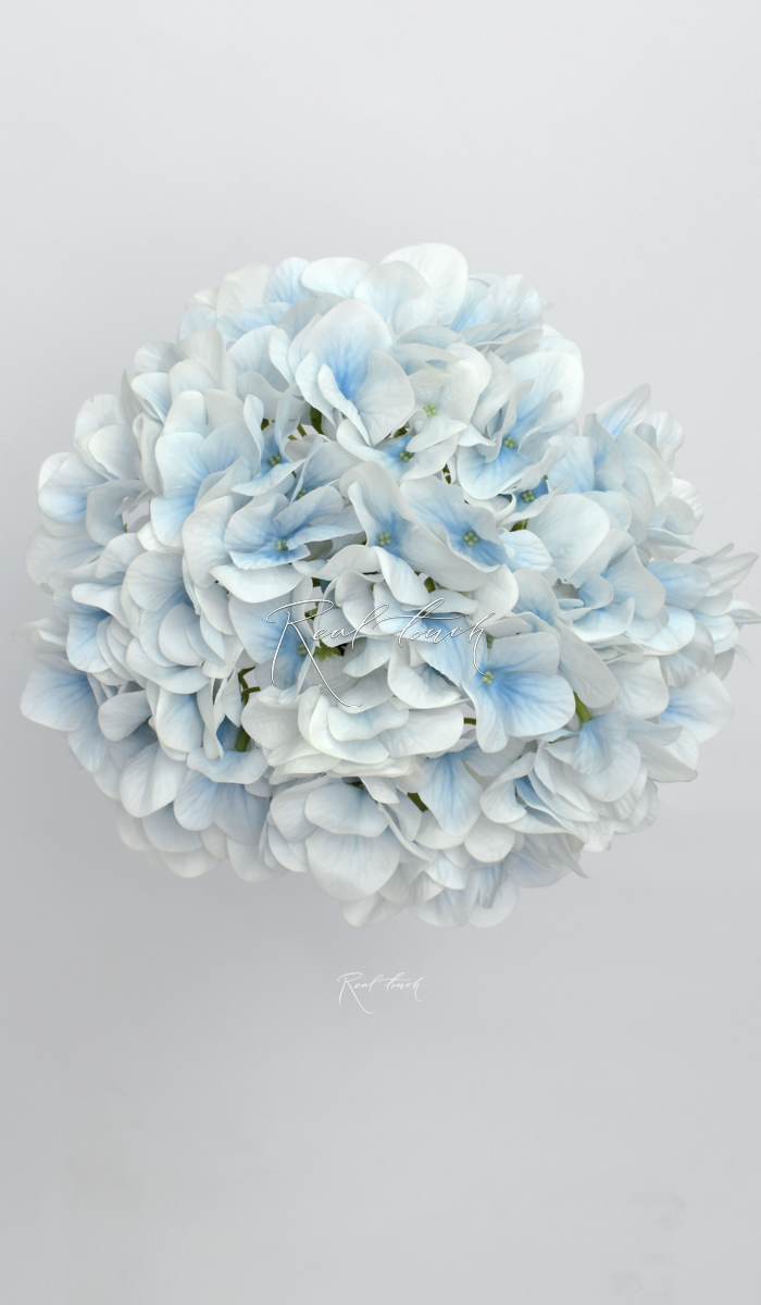 Real Touch Hydrangea arborescens (without stem) - white blue